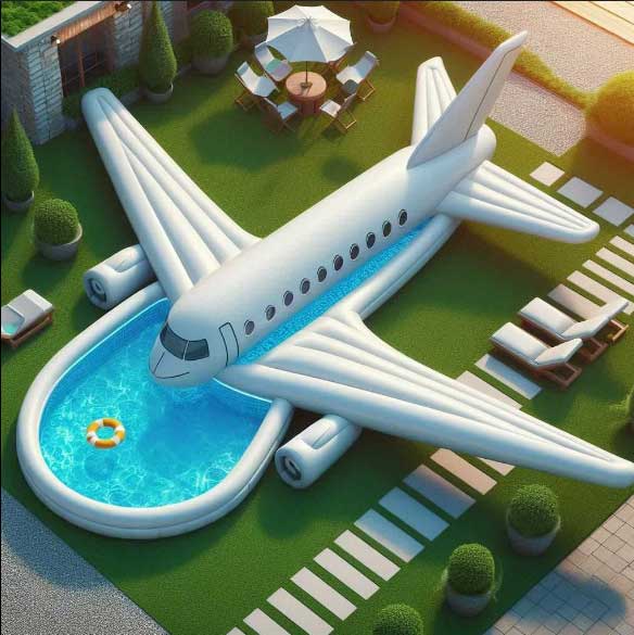 Factory direct sales Airplane dolphin shark whale astronaut airplane inflatable model cartoon customization