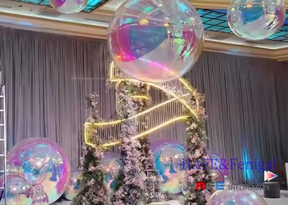 China Custom Giant Inflatable Mirror Ball Colorful Sealed Silver Inflatable Mirror Ball Disco For Parties And Weddings
