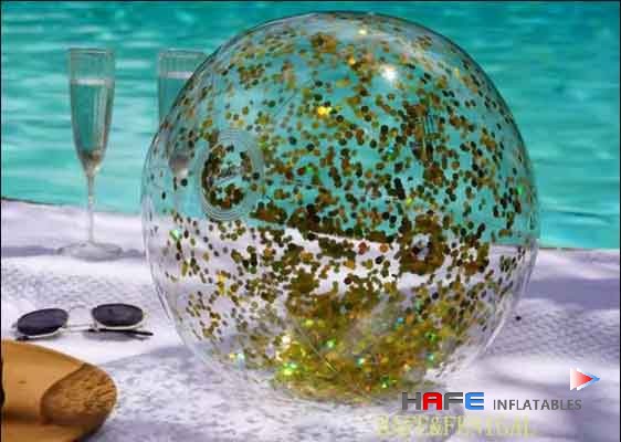 0.5m Small Inflatable Transparent Beach Ball with Glitter Advertising Inflatables