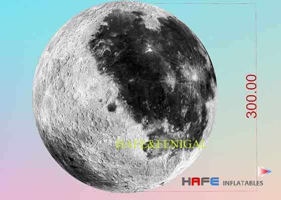 3m/10ft Inflatable Moon Planet With Light: Elevate Your Event Decor with Helium-Filled Elegance