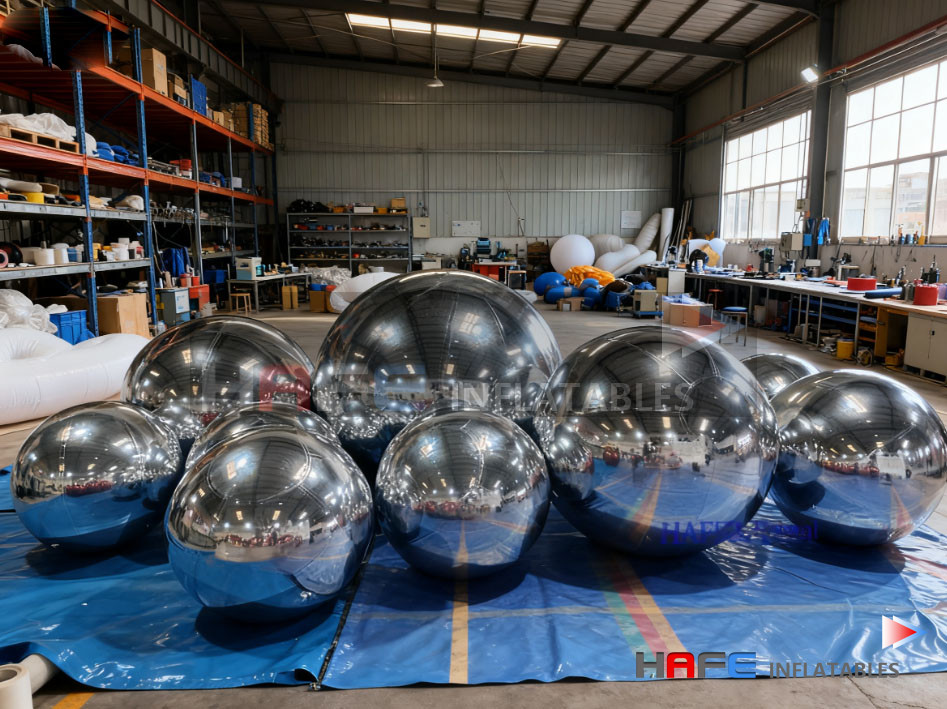 Party Decorations Shiny Metallic Gold PVC Inflatable Mirror Balloon
